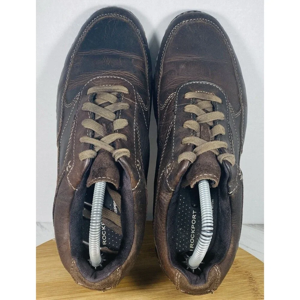 ROCKPORT Men's Brown Leather Lace Up Casual Walking Shoes Size 9 K58058